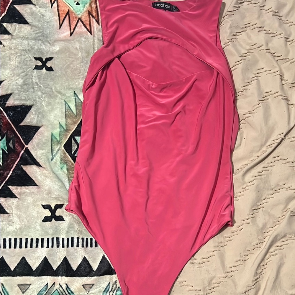 Boohoo Vibrant Pink Bodysuit